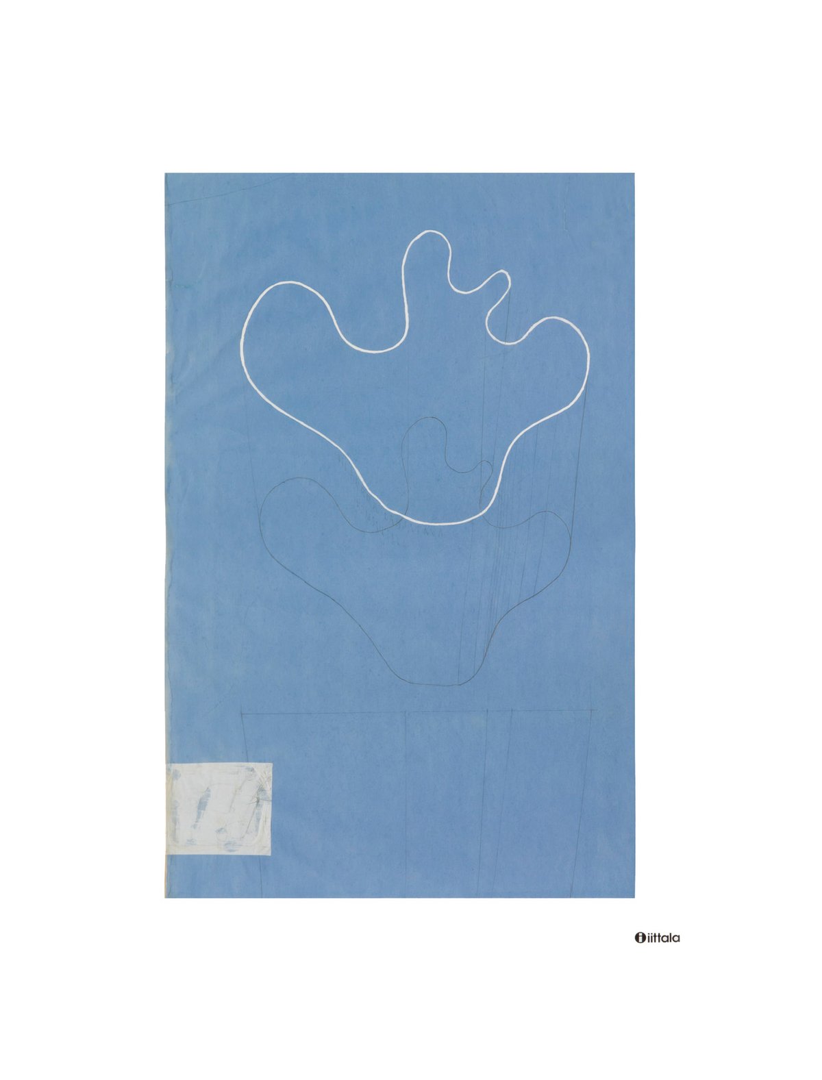 Iittala Aalto art Sketch blue Poster 50 x 70cm