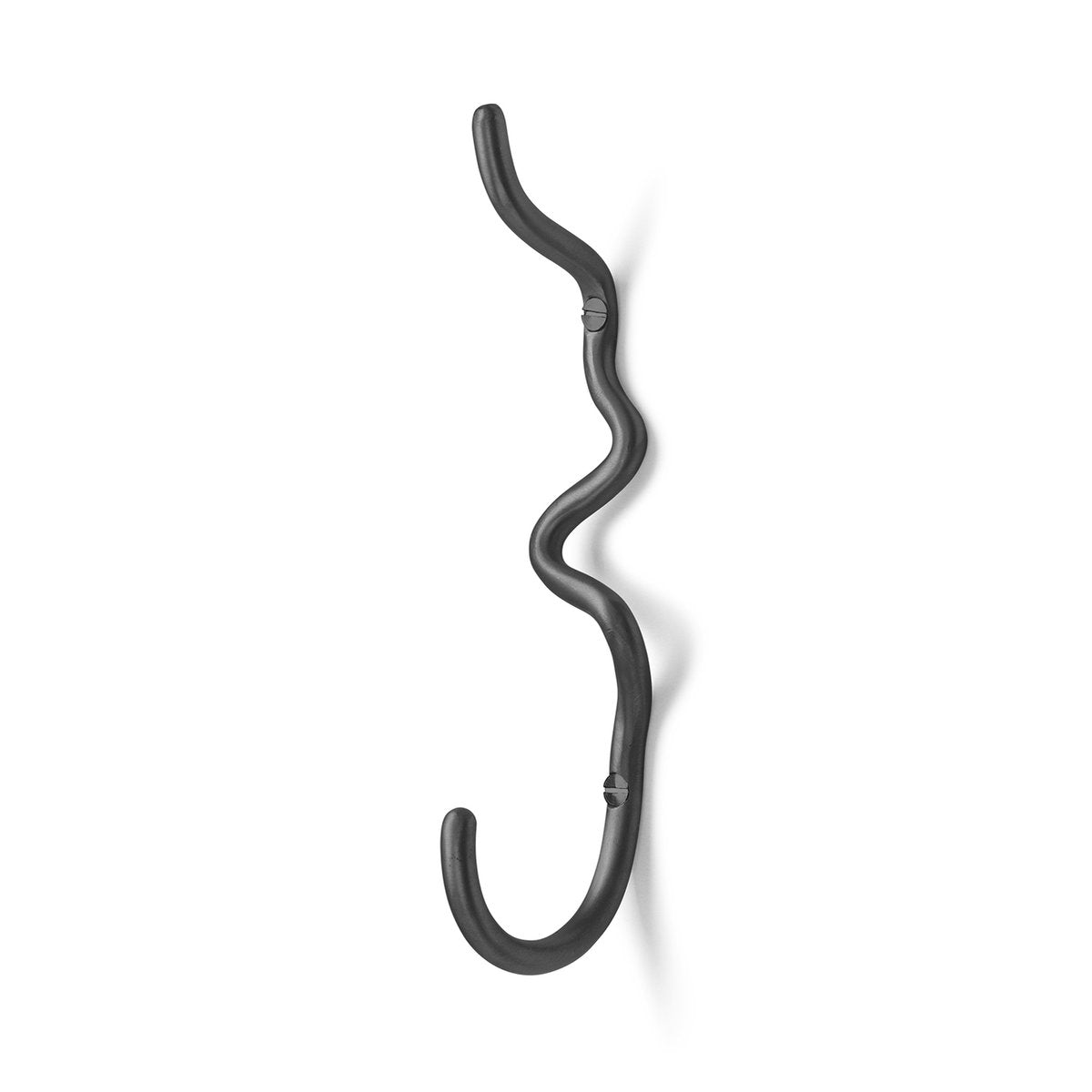 ferm LIVING Curvature hook single Black brass