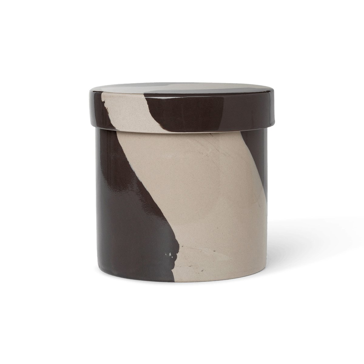 ferm LIVING Inlay storage jar Ø14.5 cm Sand-brown