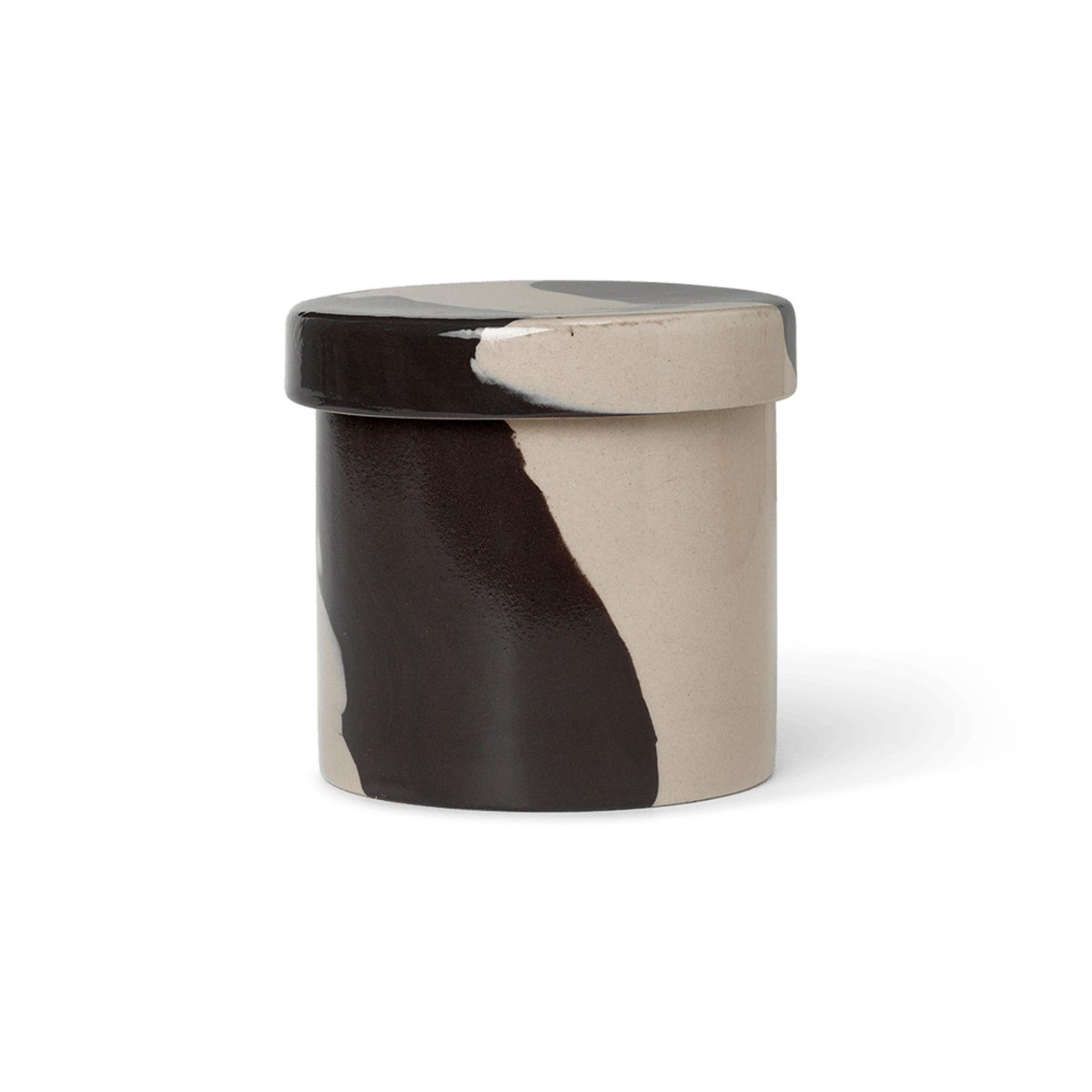 ferm LIVING Inlay storage jar Ø9.8 cm Sand-brown