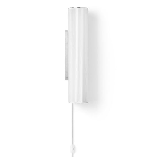 ferm LIVING Vuelta Wandleuchte 40cm Weiß-Edelstahl