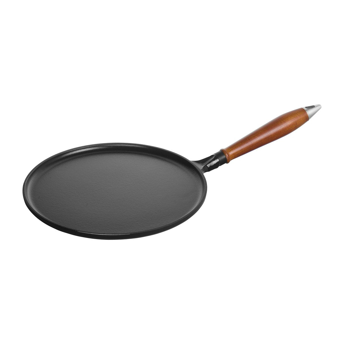 STAUB Vintage pancake pan with wooden handle Ø28 cm Black