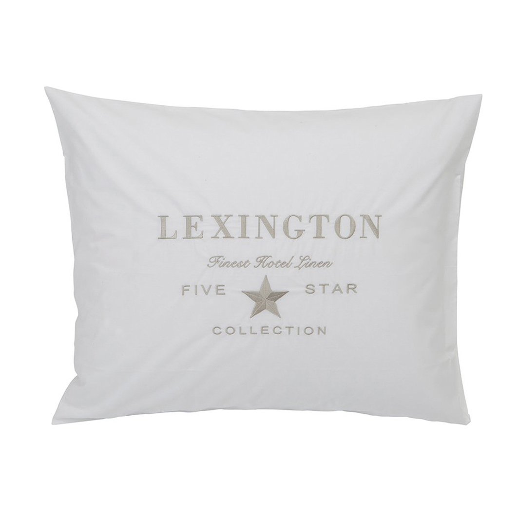 Lexington Hotel Embroidery pillowcase 50x60 cm White-light beige