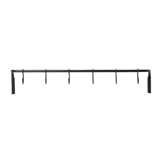 ferm LIVING Kitchen rod with 6 hooks Black brass