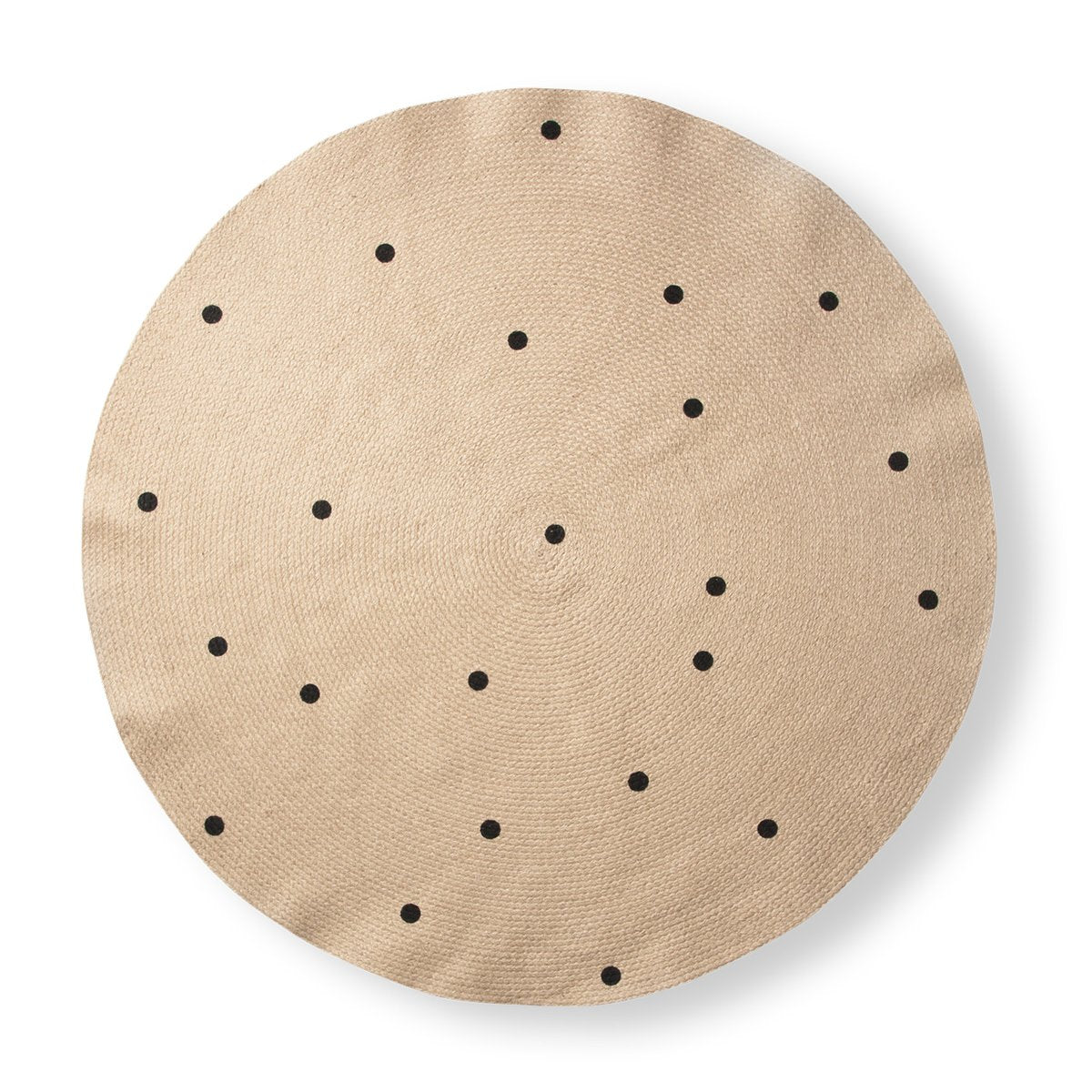 ferm LIVING ferm LIVING Teppich rund Ø130cm Black dots