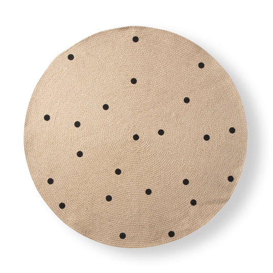 ferm LIVING ferm LIVING Teppich rund Black dots