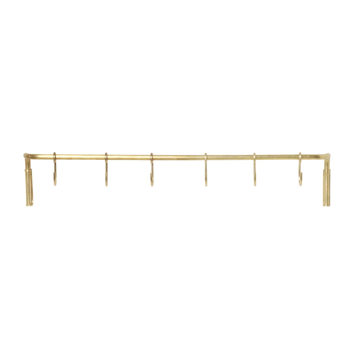 ferm LIVING Kitchen rod with 6 hooks brass