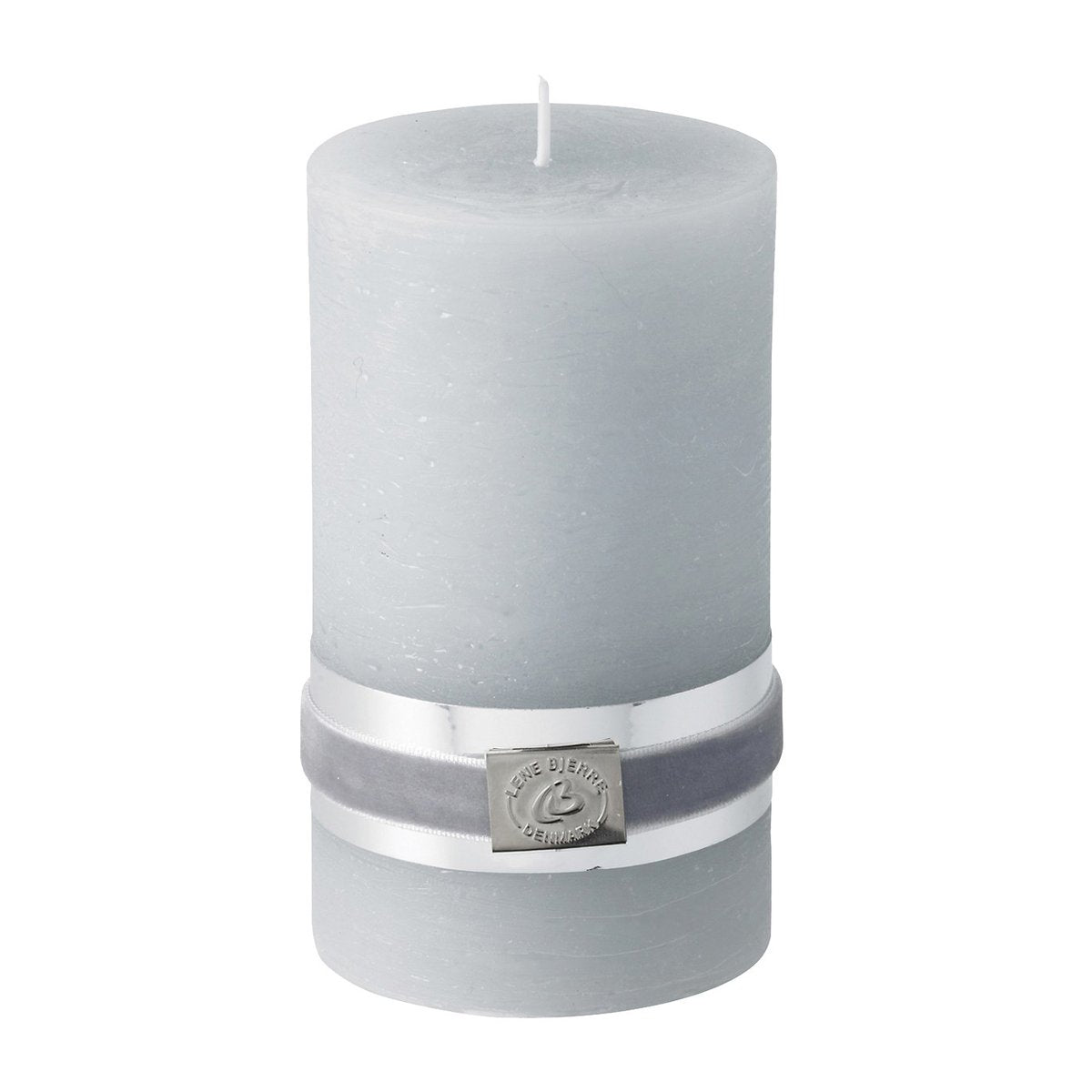 Lene Bjerre Lene Bjerre rustic candle light grey Ø7.5 cm 12.5 cm