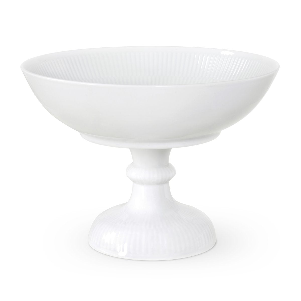 Royal Copenhagen White Fluted Schale auf Fuß Ø21cm