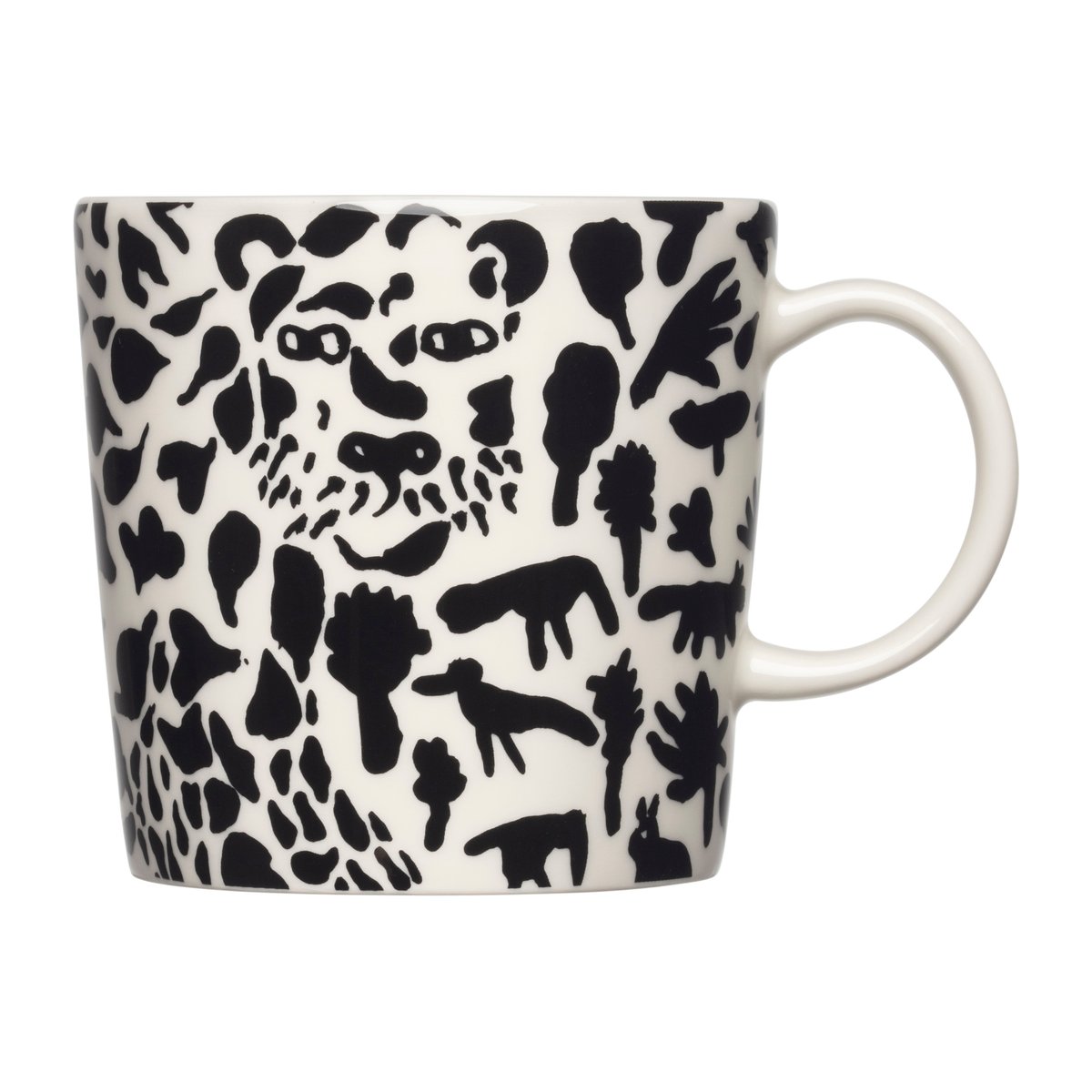 Iittala Oiva Toikka Cheetah mugg 30 cl Svart-vit