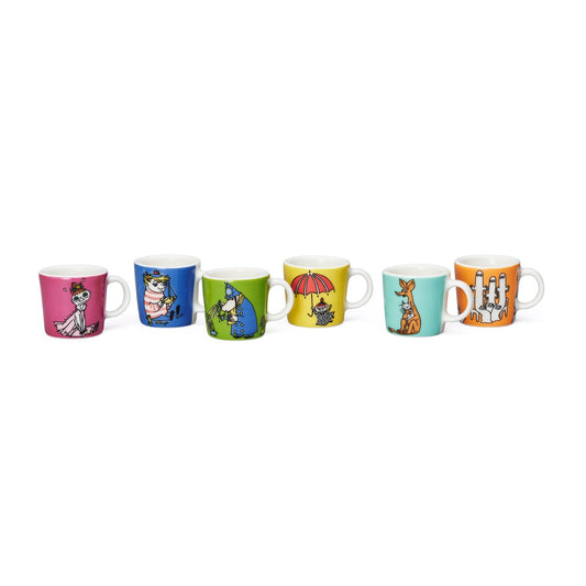 Arabia Moomin mini mugs 6-pack Thrid classic Multi