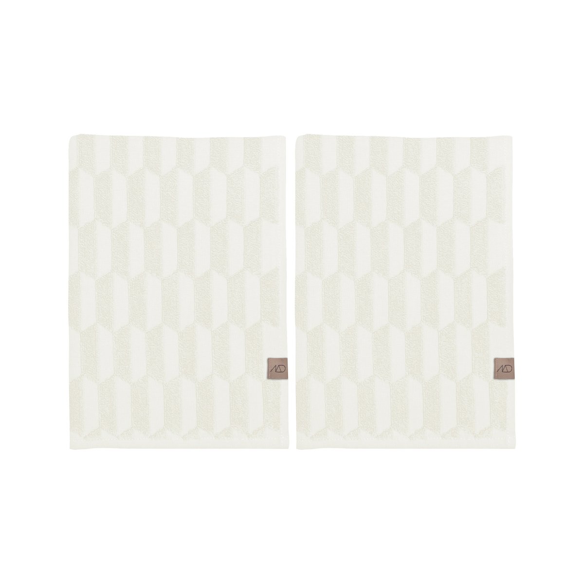 Mette Ditmer Geo gästhandduk 2-pack Off white