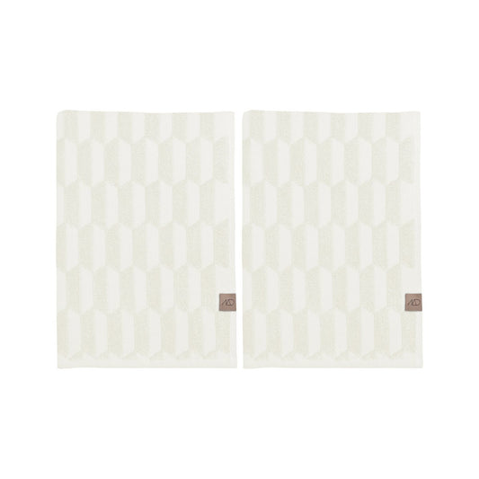 Mette Ditmer Geo gästhandduk 2-pack Off white