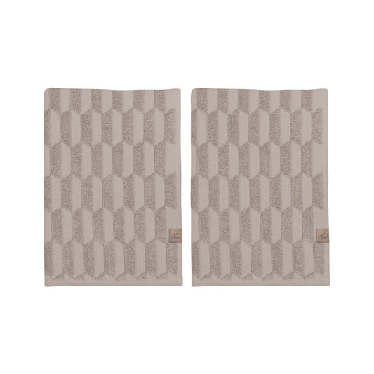 Mette Ditmer Geo guest towel 2-pack Sand