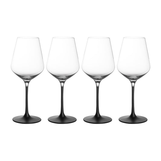 Villeroy & Boch Manufacture Rock vitvinsglas 38 cl 4-pack Klar-svart