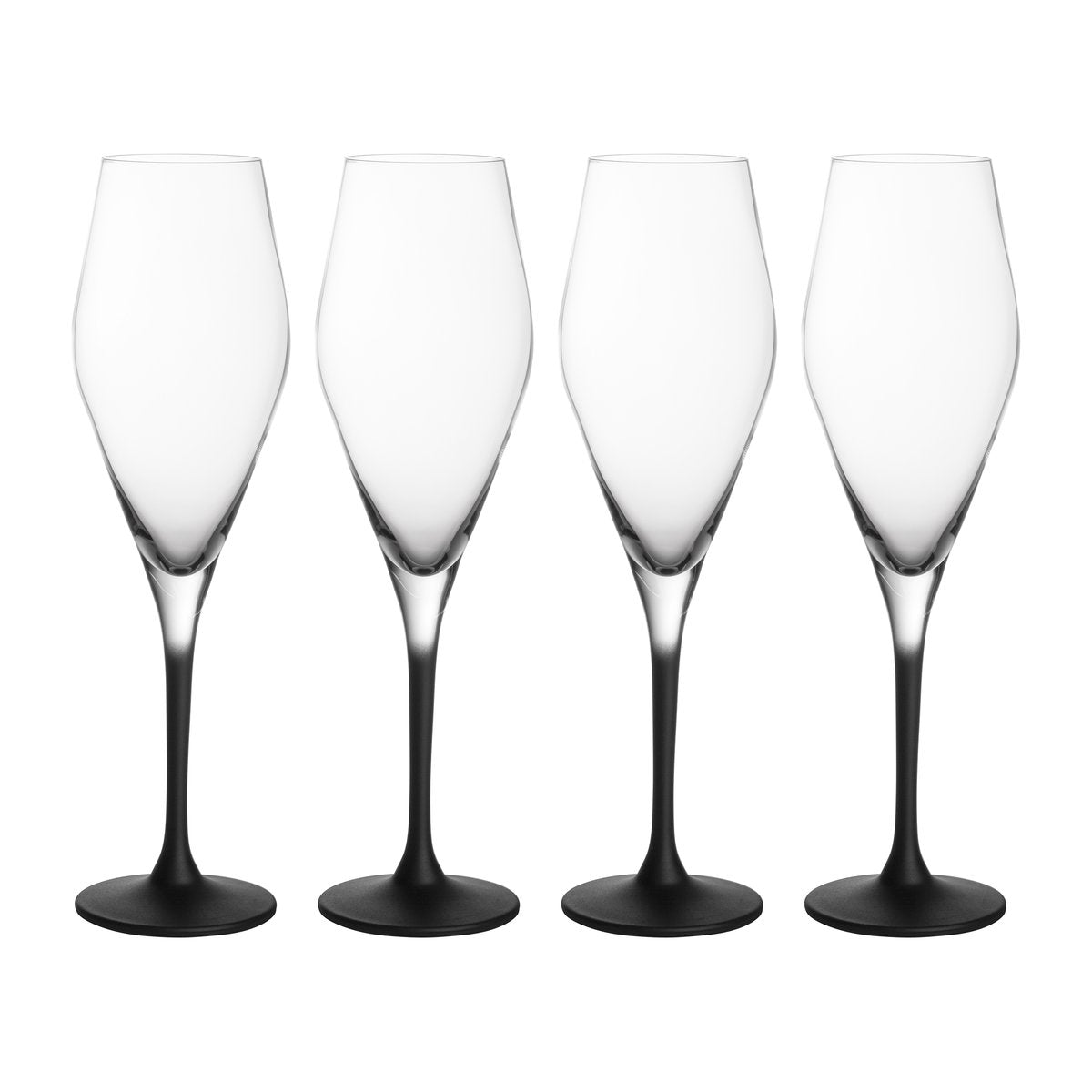 Villeroy & Boch Manufacture Rock champagne glass 26 cl 4-pack Clear-black