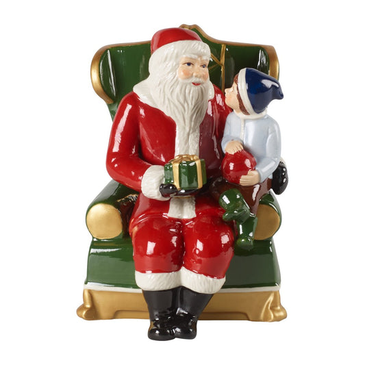 Villeroy & Boch Christmas Toys Santa Claus in arm chair Red