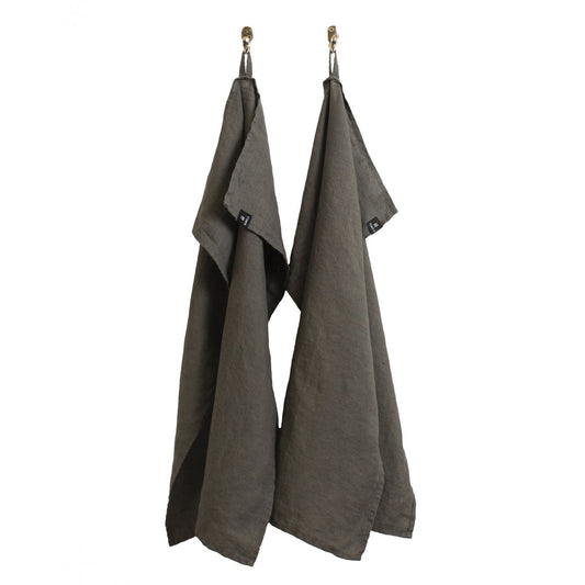 Himla Sunshine kitchen towel 2-pack Charcoal (dark grey)