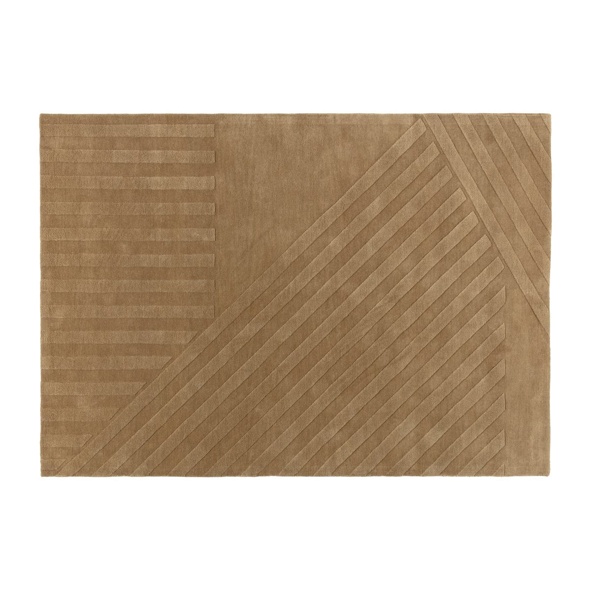 NJRD Levels Wollteppich stripes beige 170 x 240cm