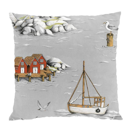 Arvidssons Textil Fiskeskär Kissenbezug 47 x 47cm Grau