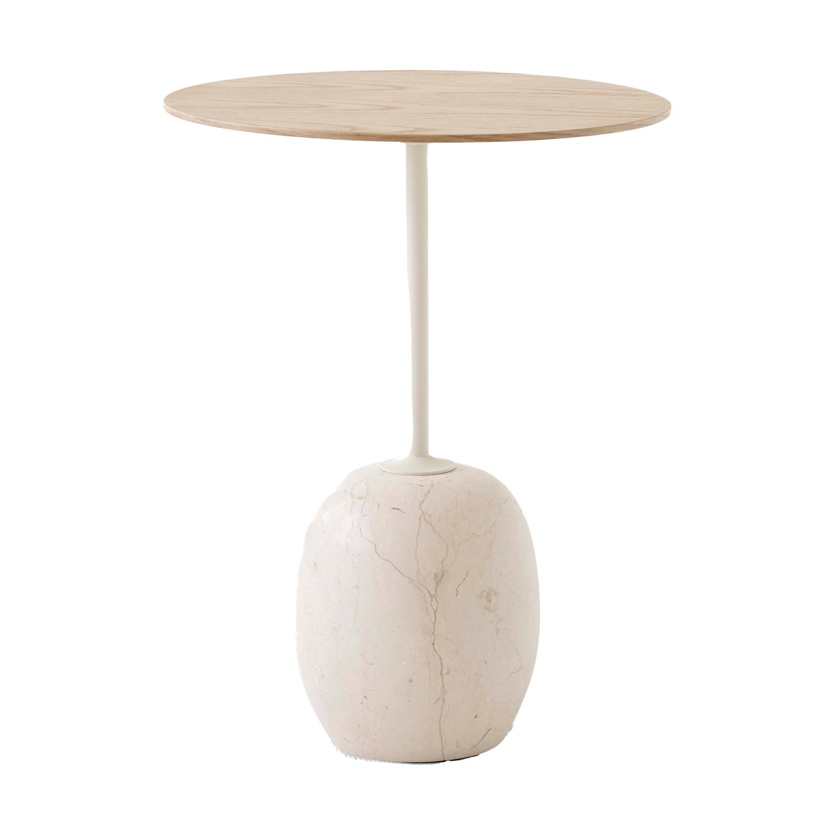 &Tradition Lato side table LN8 Lacquered oak-Crema diva marble