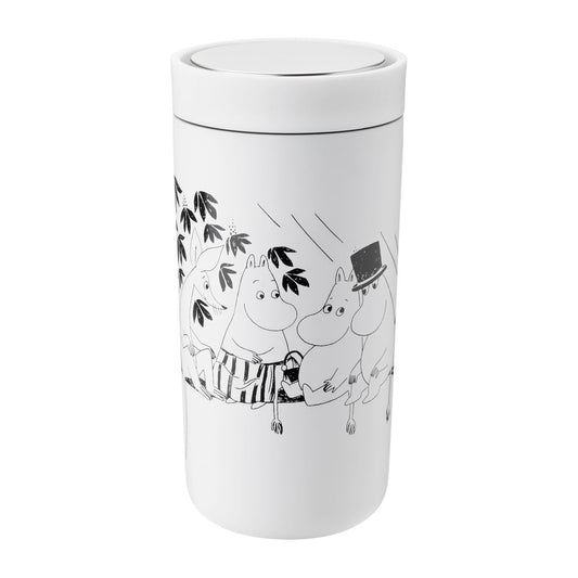 Stelton To Go Click Mumin Tasse 0,4 l Soft white-black