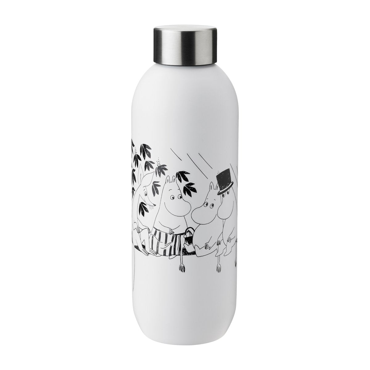 Stelton Keep Cool Mumin Flasche 0,75 l Soft white-black