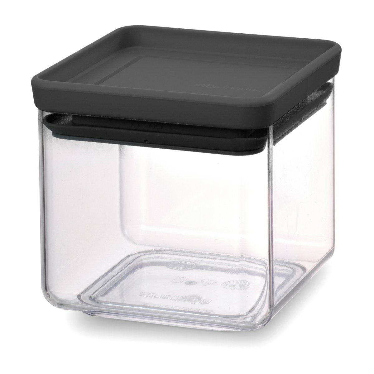 Brabantia TASTY+ square storage jar 0.7 L Dark grey