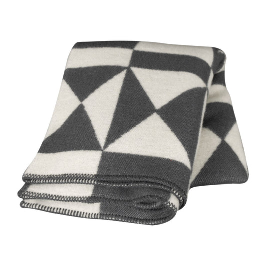 Almedahls Bows wool throw 130x170 cm grey