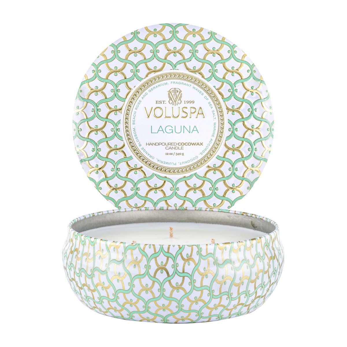 Voluspa Maison Blanc 3-wick Tin Duftkerze 40 Stunden Laguna