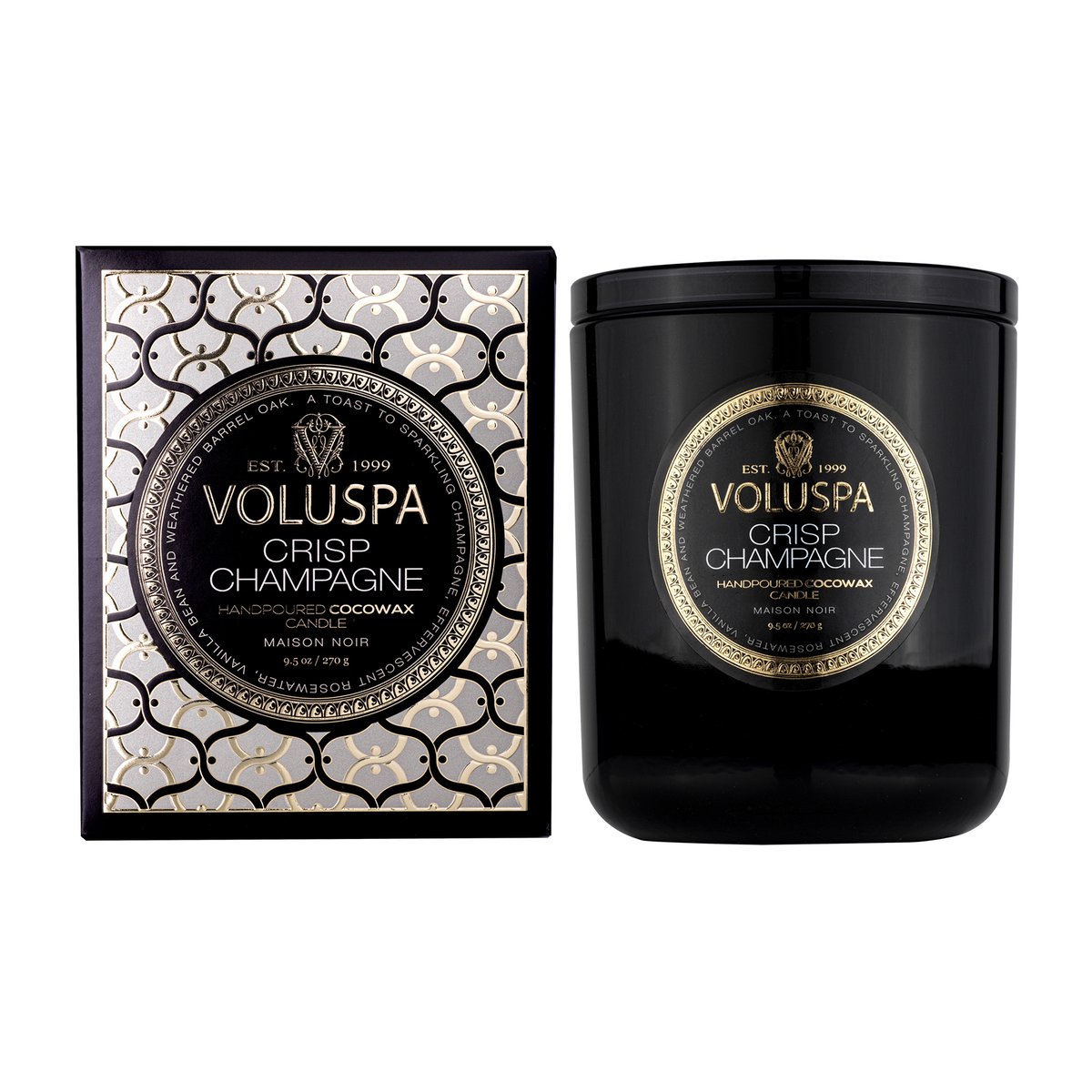 Voluspa Classic Maison Noir Duftkerze 60 Stunden Crisp Champagne