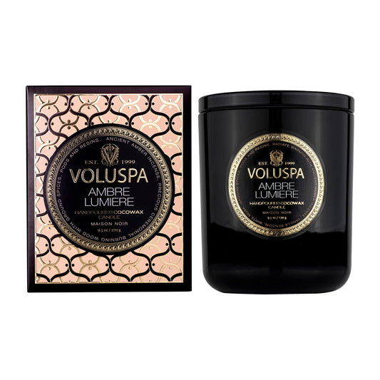 Voluspa Classic Maison Noir Duftkerze 60 Stunden Ambre Lumiere