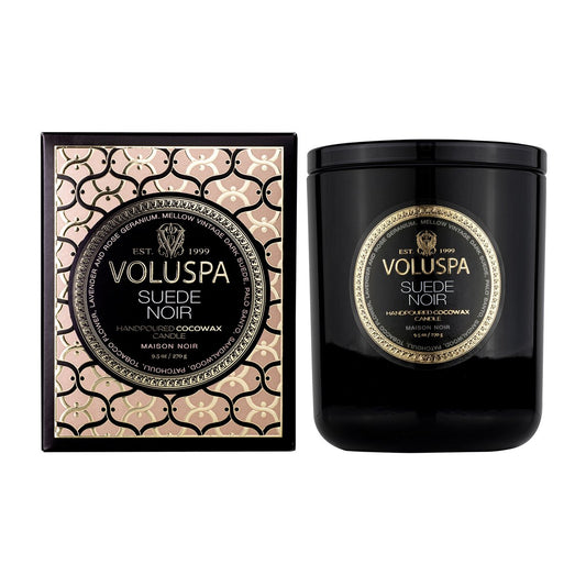 Voluspa Classic Maison Noir Duftkerze 60 Stunden Suede Noir