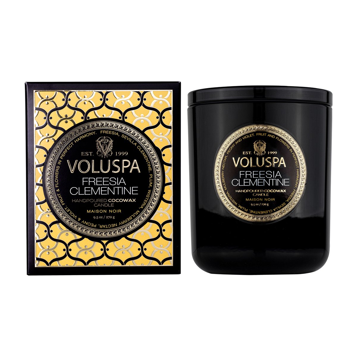 Voluspa Classic Maison Noir Duftkerze 60 Stunden Freesia Clementine