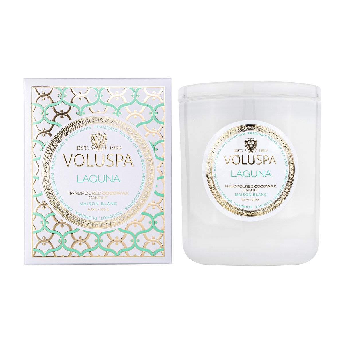 Voluspa Classic Maison Blanc Duftkerze 60 Stunden Laguna