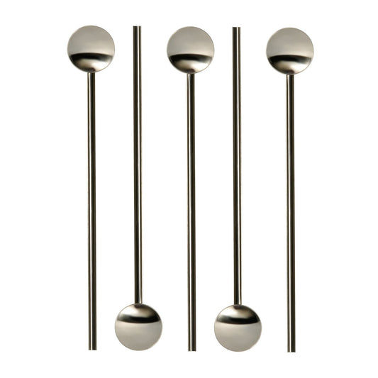 Dorre Tor cocktailspoon with straw 20 cm 6-pack Stainless steel