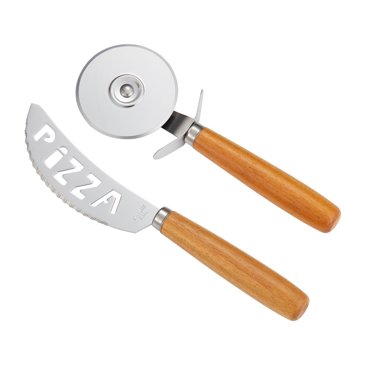 Dorre Pino pizza set knife and pizza cutter Acacia-stainless steel