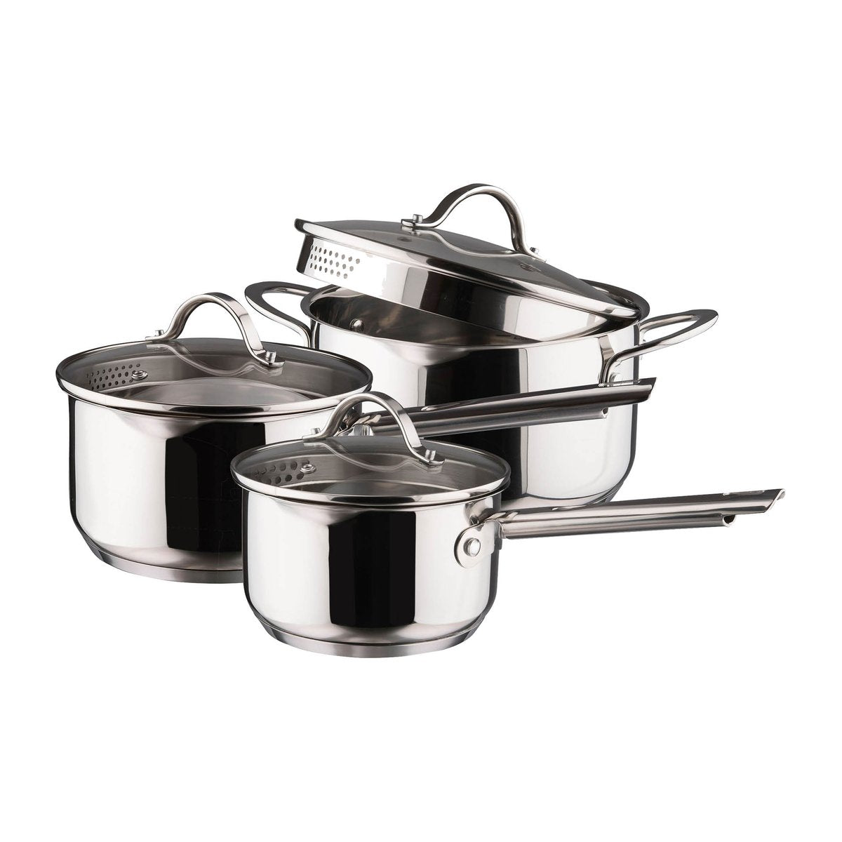 Dorre Kosmo saucepan set 3 pieces Stainless steel