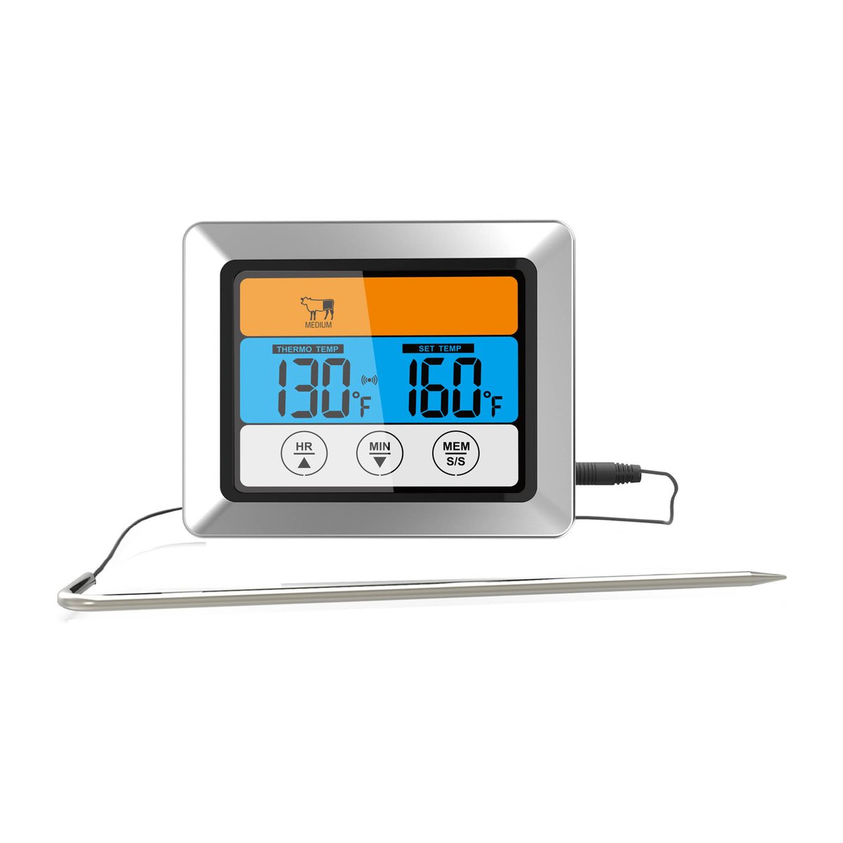 Dorre Grad steak thermometer digital with cable Silver