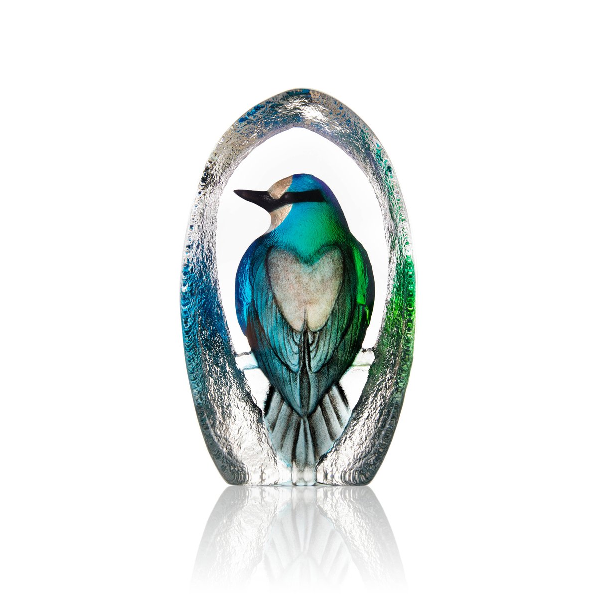 Målerås Glasbruk Wildlife Colorina glass sculpture 17.5 cm Blue