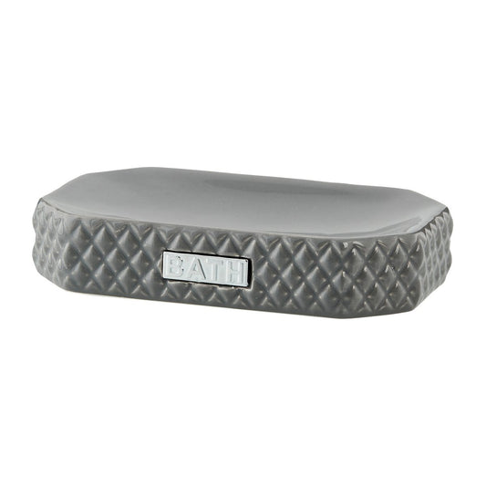 Lene Bjerre Marion soap holder 13.5x9 cm Monument grey-silver