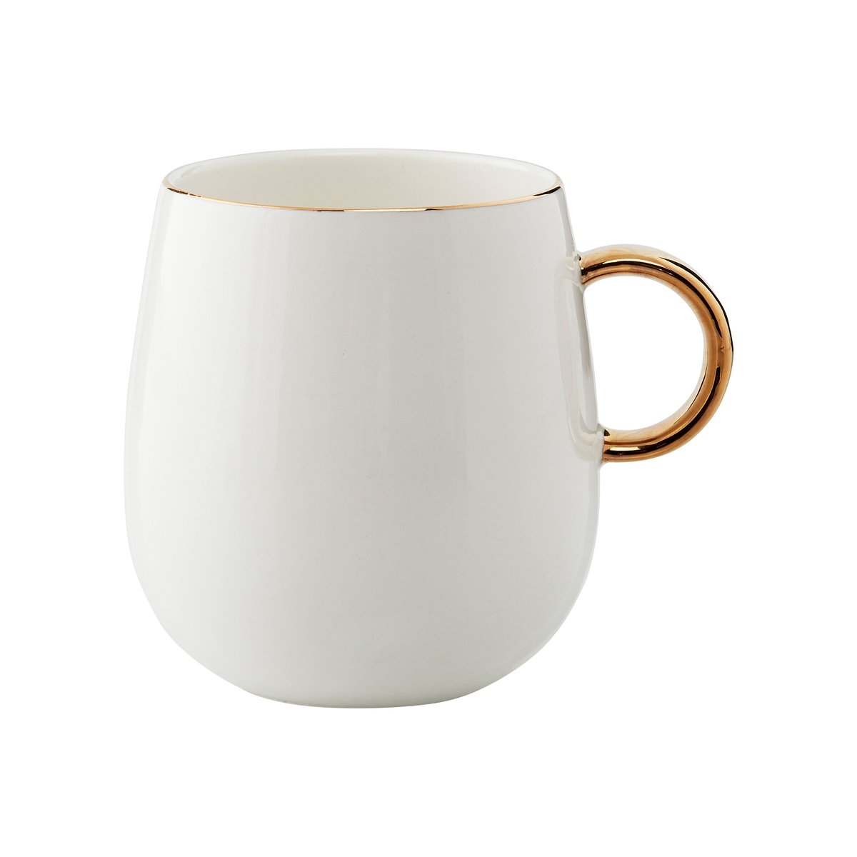 Lene Bjerre Clara mug with handle 27 cl White-light gold