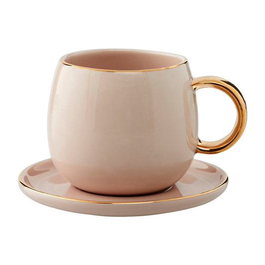 Lene Bjerre Clara espresso cup with saucer 15 cl Rose-light gold