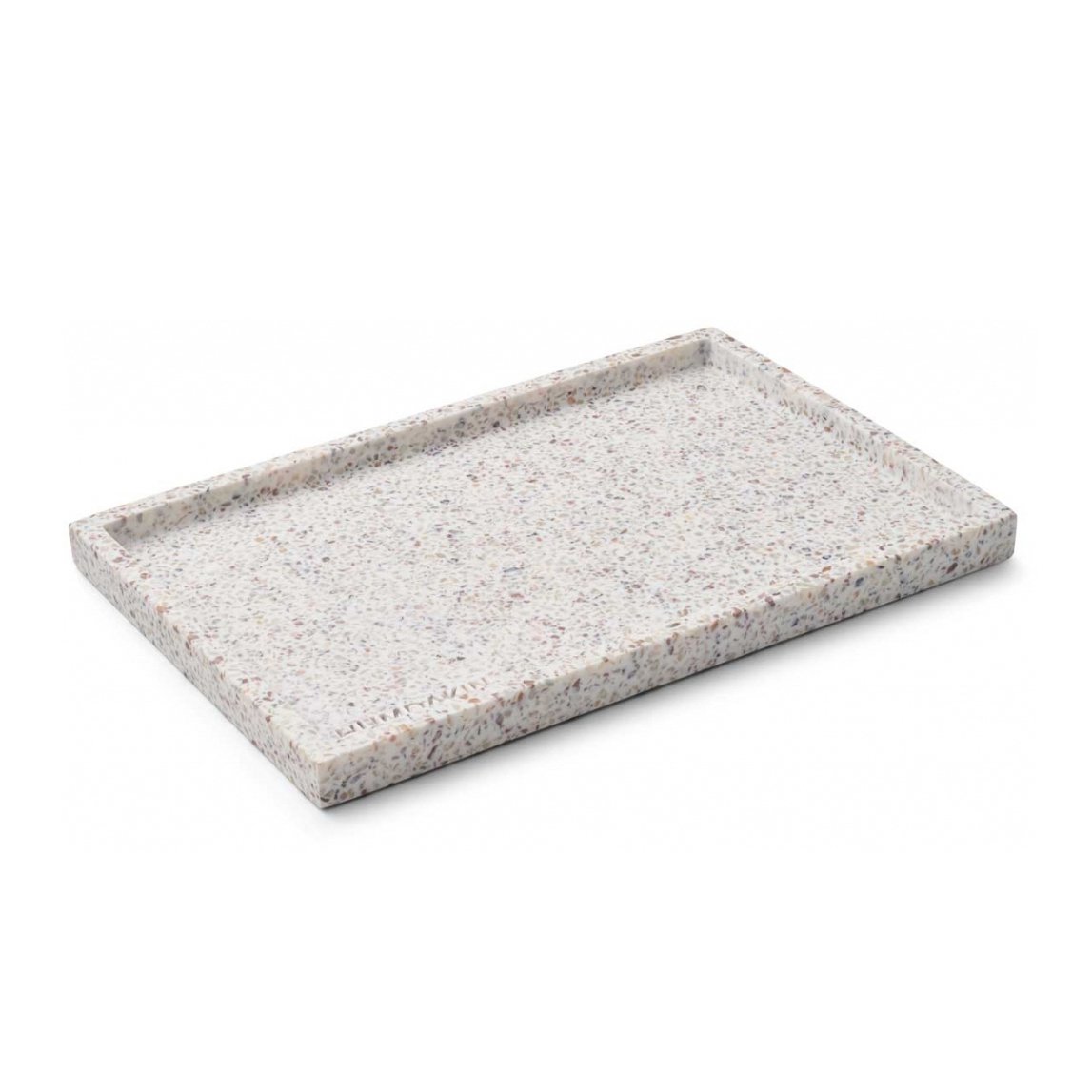 Humdakin Humdakin Terrazzo Tablett 30 x 20cm White-brown