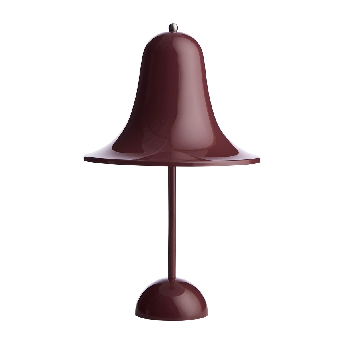 Verpan Pantop tragbare Tischleuchte 30 cm Burgundy