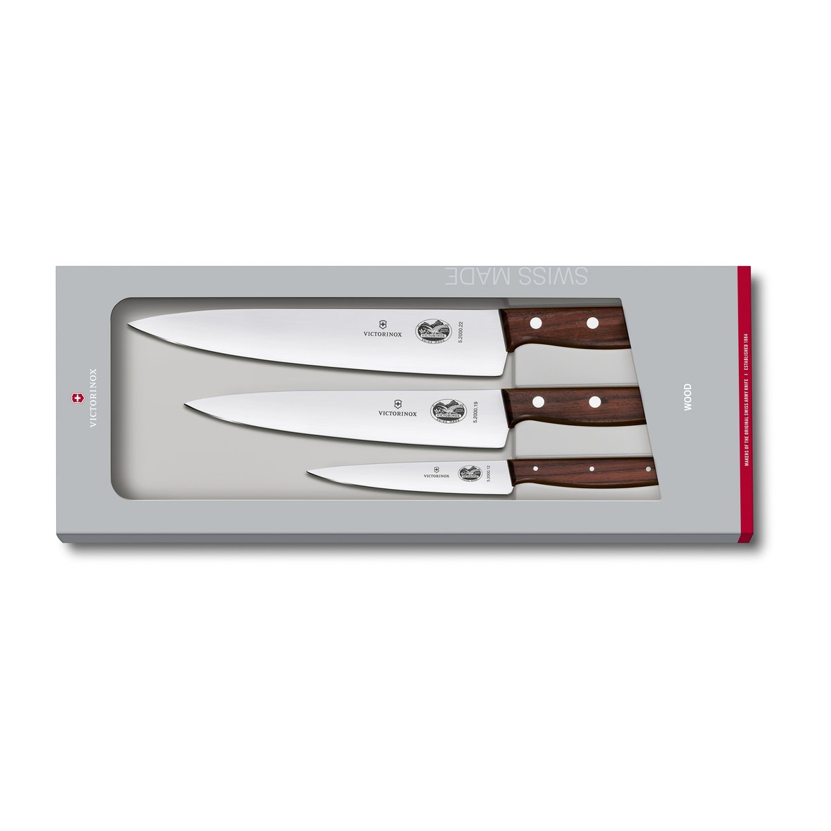 Victorinox Wood Messerset 3 Teile Edelstahl-Ahorn