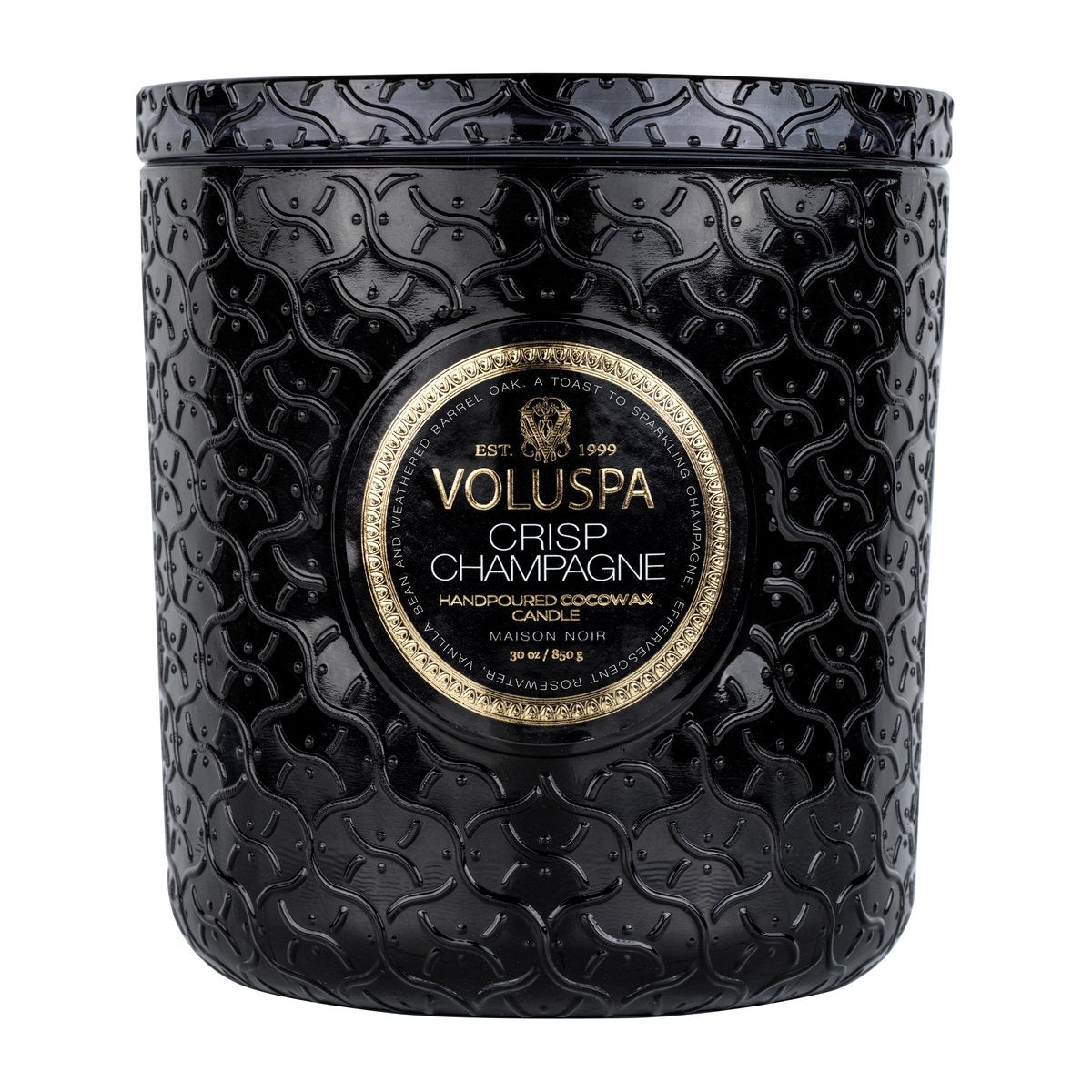 Voluspa Maison Noir Luxe Duftkerze 80 Stunden Crisp Champagne