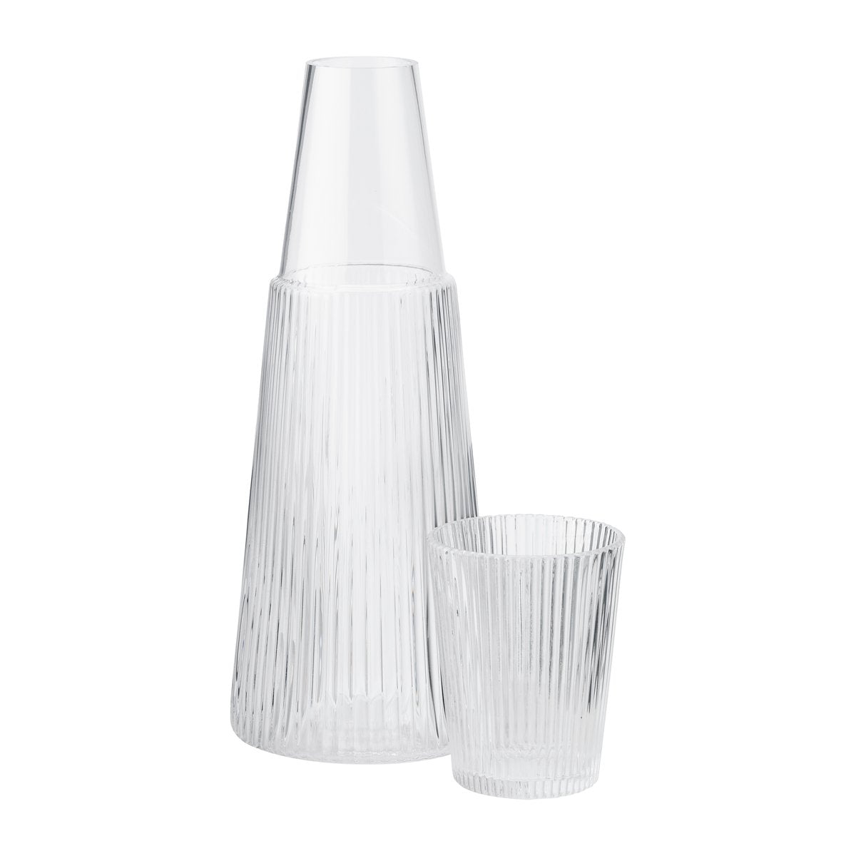 Stelton Pilastro Karaffe mit Wasserglas Clear