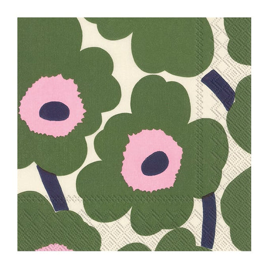 Marimekko Unikko servett 33x33 cm 20-pack Mörkgrön