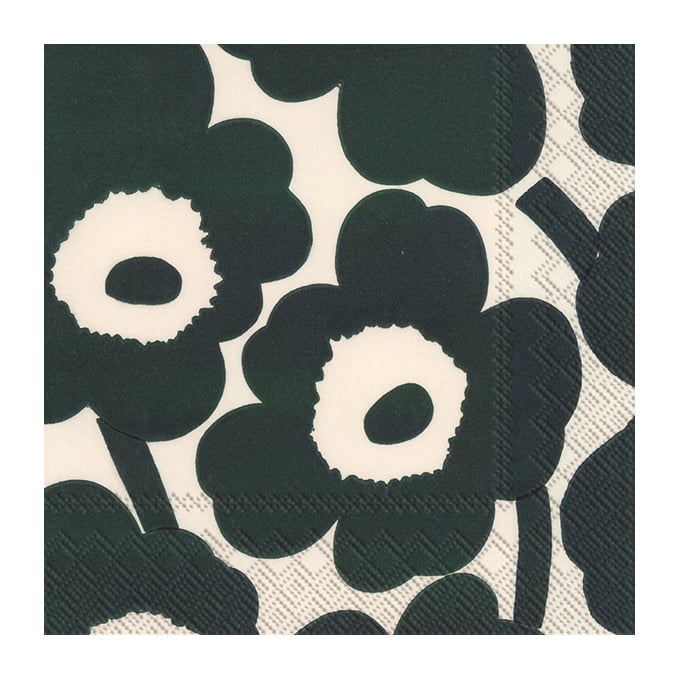 Marimekko Unikko servett 33x33 cm 20-pack Cream green